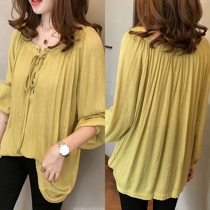 Blouse Wanita Lengan Panjang Pita Leher 54559 | Shopee Indonesia