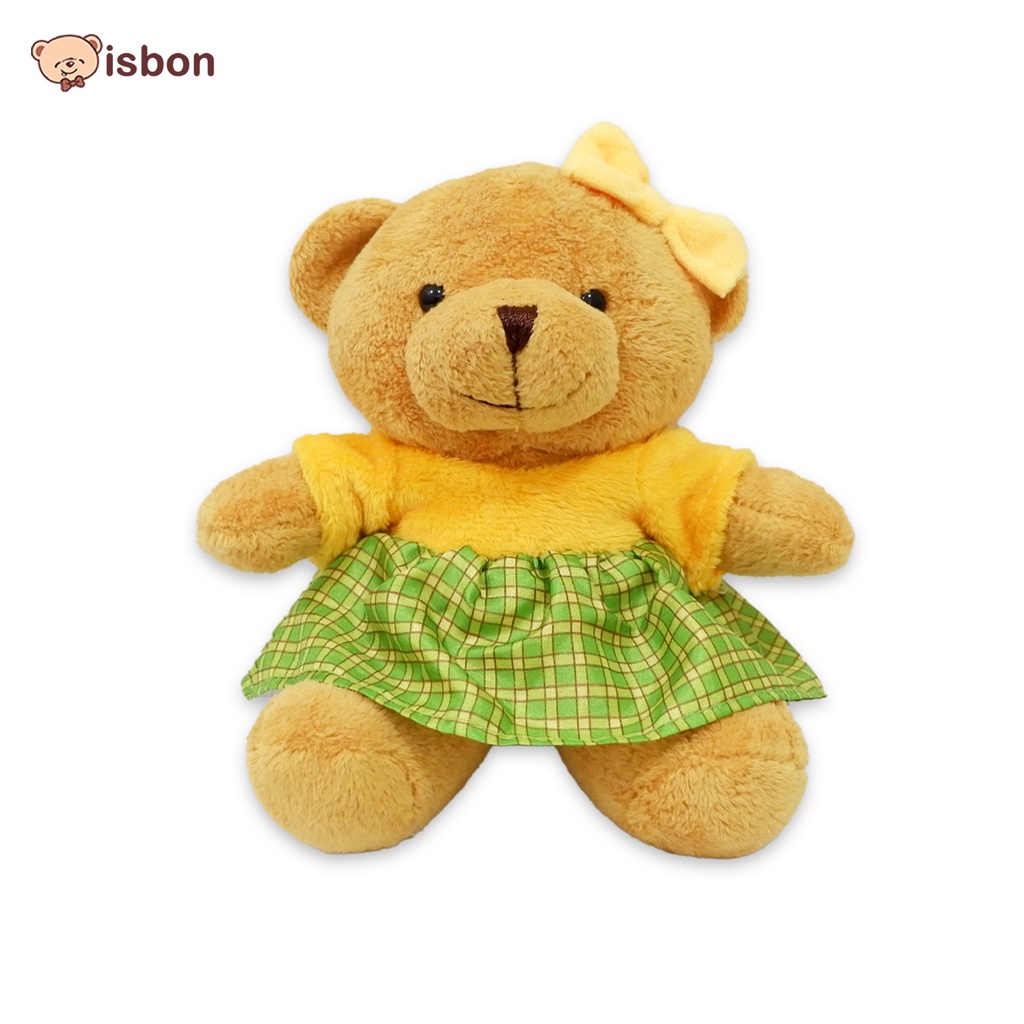 Boneka bear beruang cewek with baju rok dan pita spesial edisi lebaran karakter wajah lucu cocok untuk hadiah di moment spesial by Istana Boneka