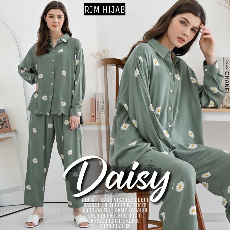 daisy set - setelan wanita - one set pajamas - one set piyama - fashion muslim wanita original by rj