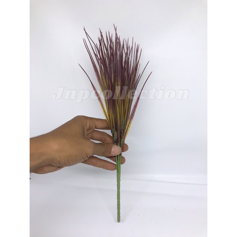 Jnpcollection Tangkai Daun Plastik/Palsu Kucai Ungu Artificial Bunga Imitasi Palsu Sintetis Dekorasi
