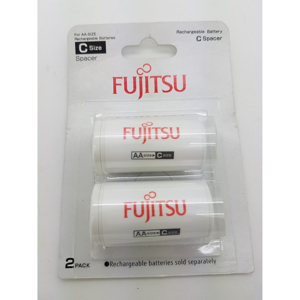 2 pc FUJITSU Converter Battery AA to C / Baterai Dari AA ke Ukuran C