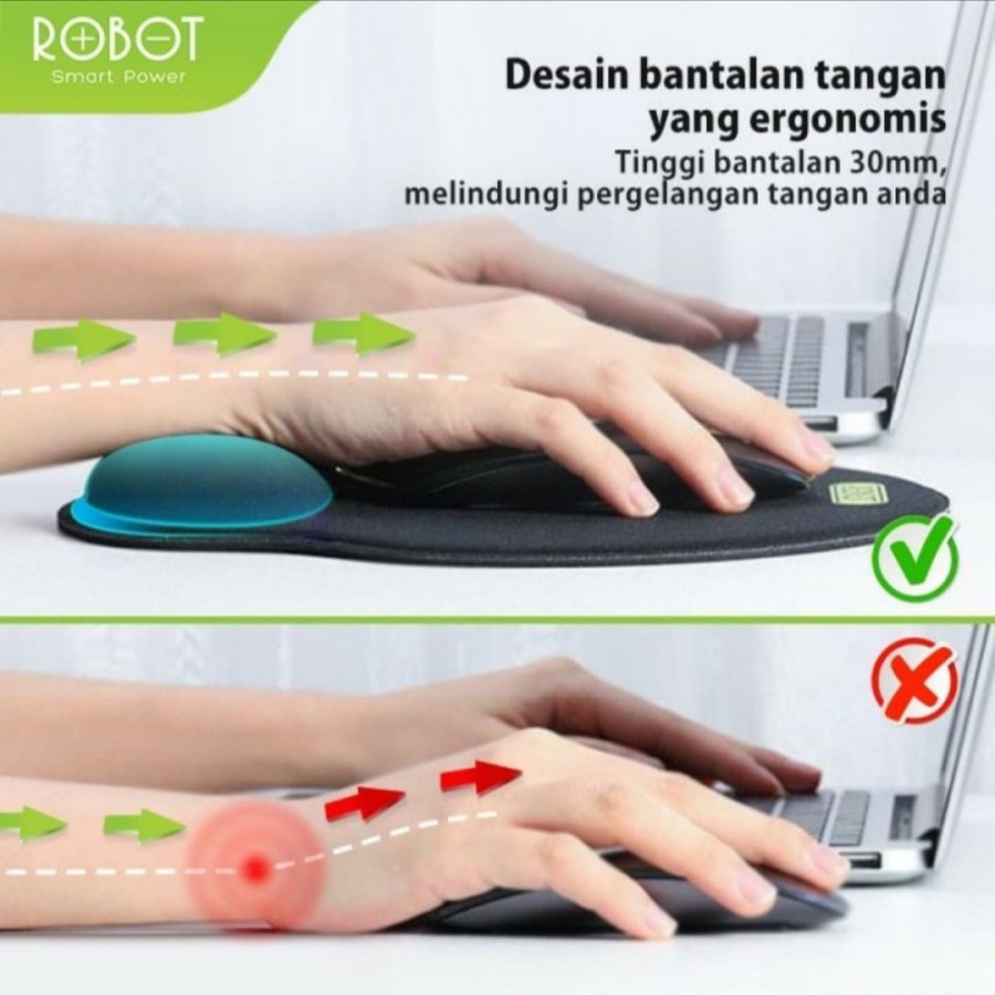 Mousepad Robot RP02 With Wrist Rest Hand | Mousepad Robot Bantal