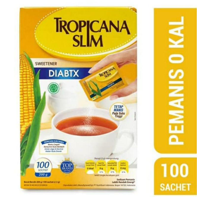 GULA TROPICANA SLIM DIABTX 100 SACHET