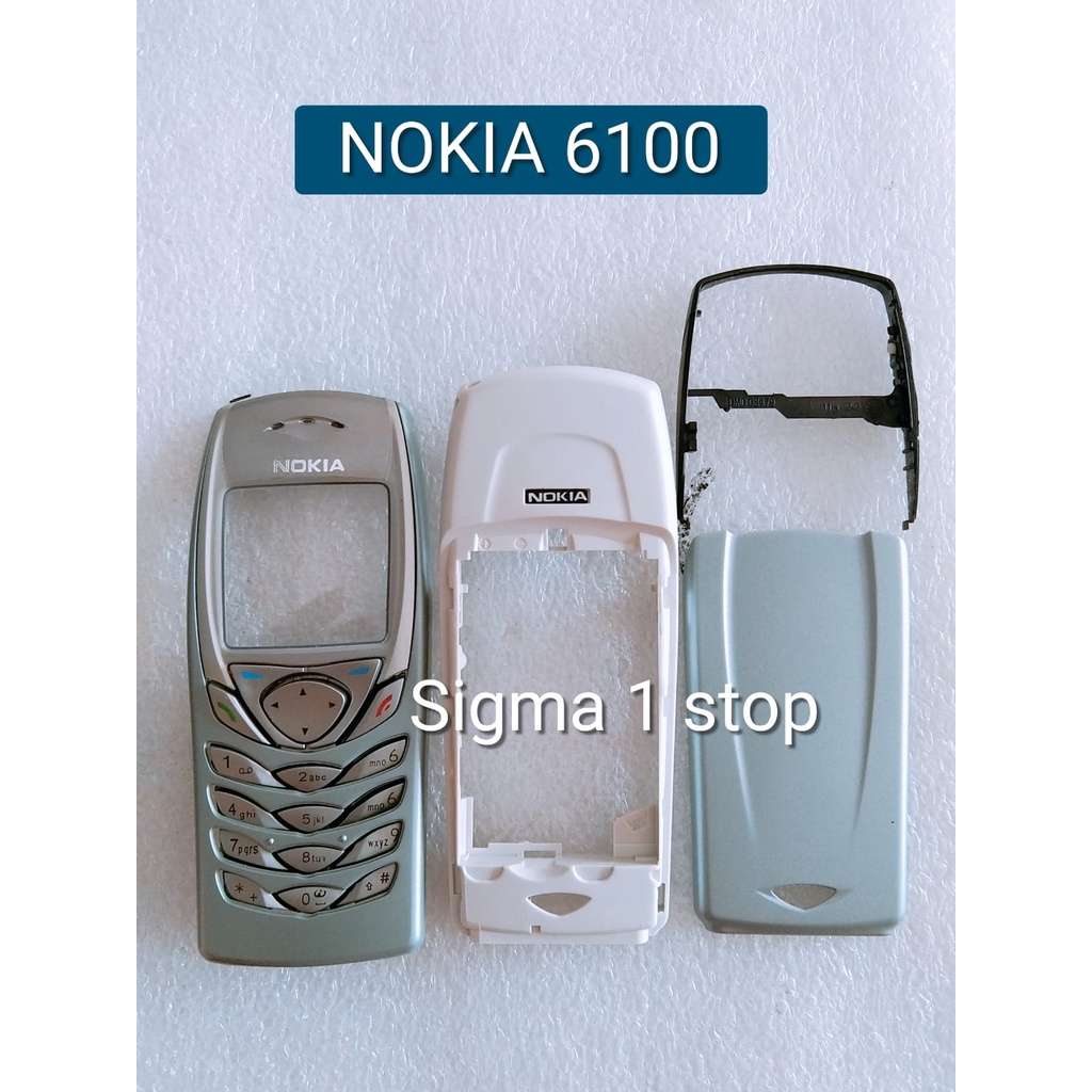 NOKIA 6100 FULL SET  HOUSING  TULANG  FRAME  CASE  KESING JADUL  KESING TRANSPARAN