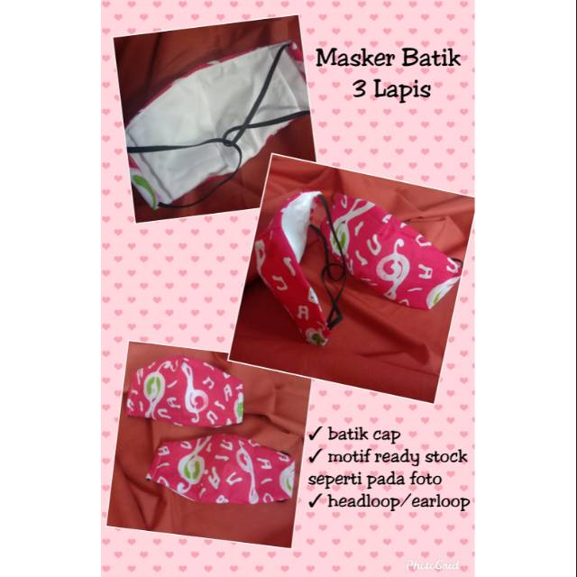Masker batik 3 lapis