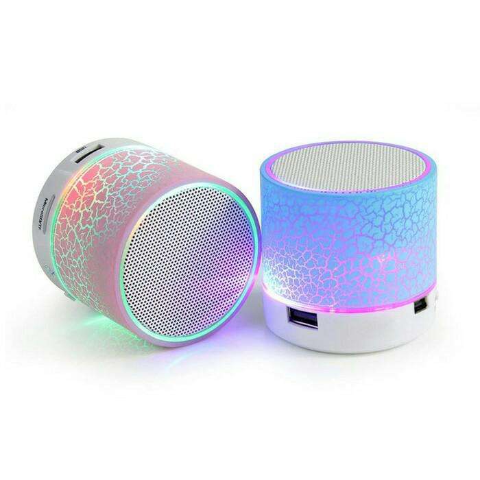 PROMO【only a week】Speaker Mini Bluetooth Portabel Retak Lampu Led Music Box