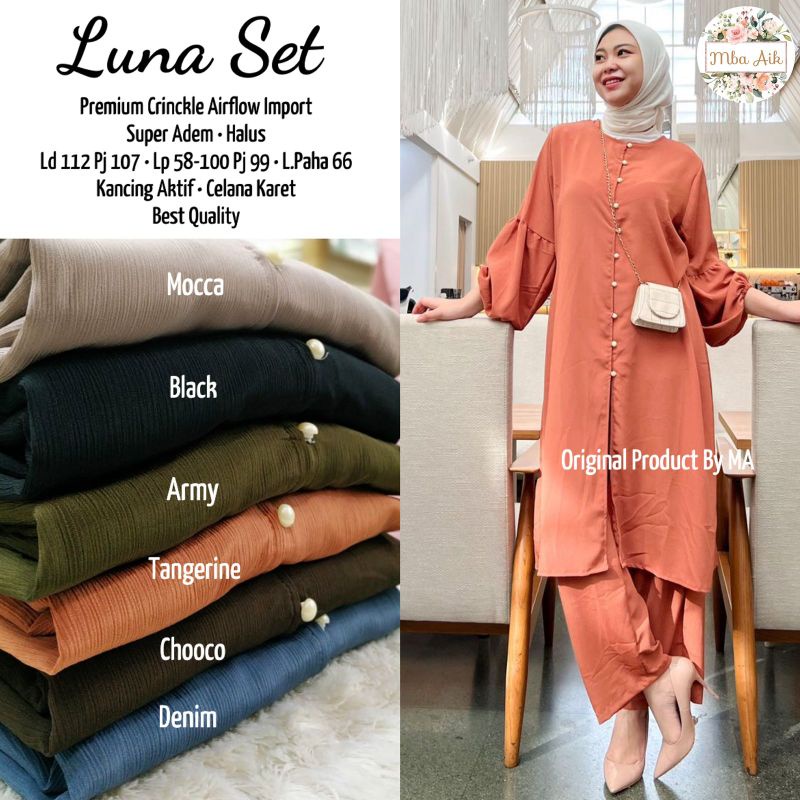 Gamis set setelan Luna set