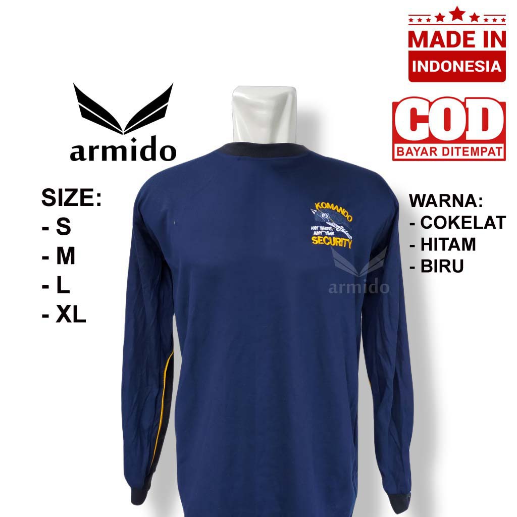 GROSIR KAOS SECURITY LENGAN PANJANG FULL BORDIR