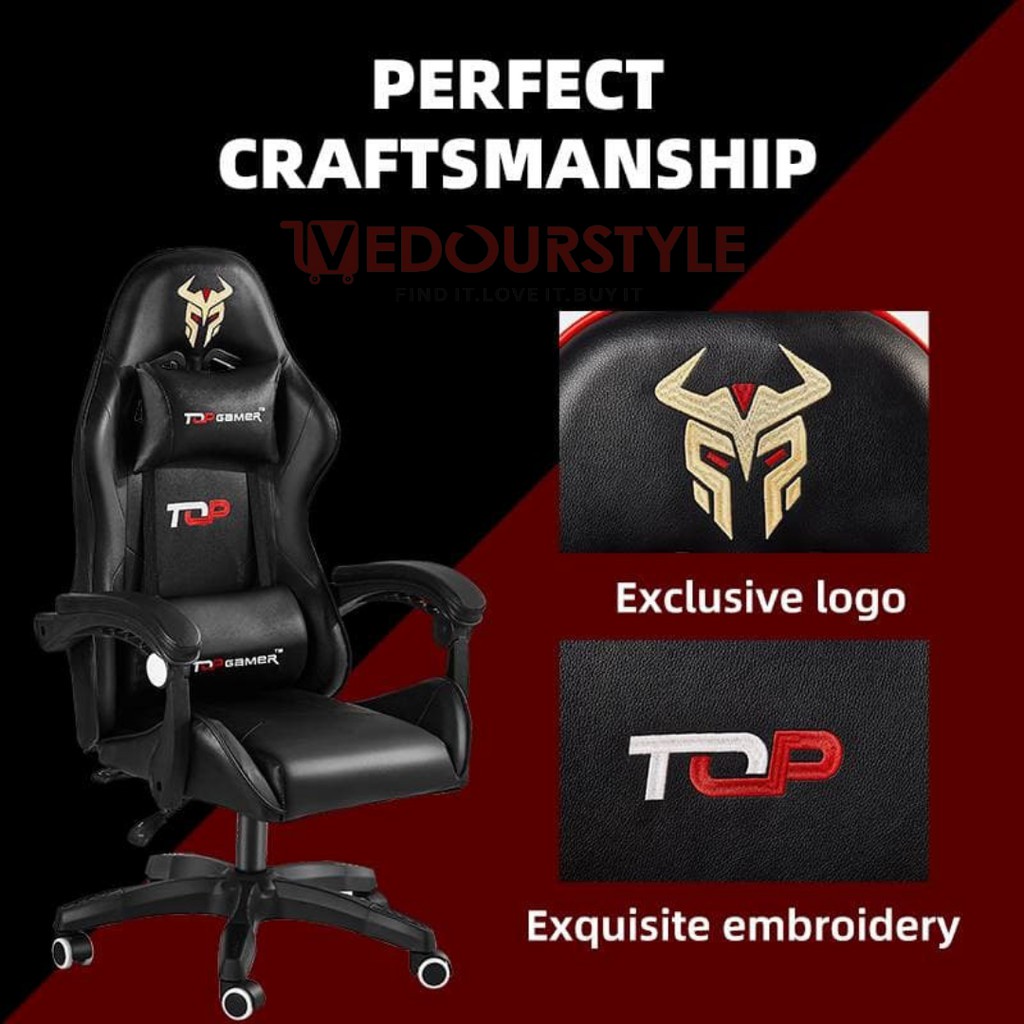 Ergonomics chair kerusi gaming Gaming chair Racing chair Gamer  backrest reclining Office chair