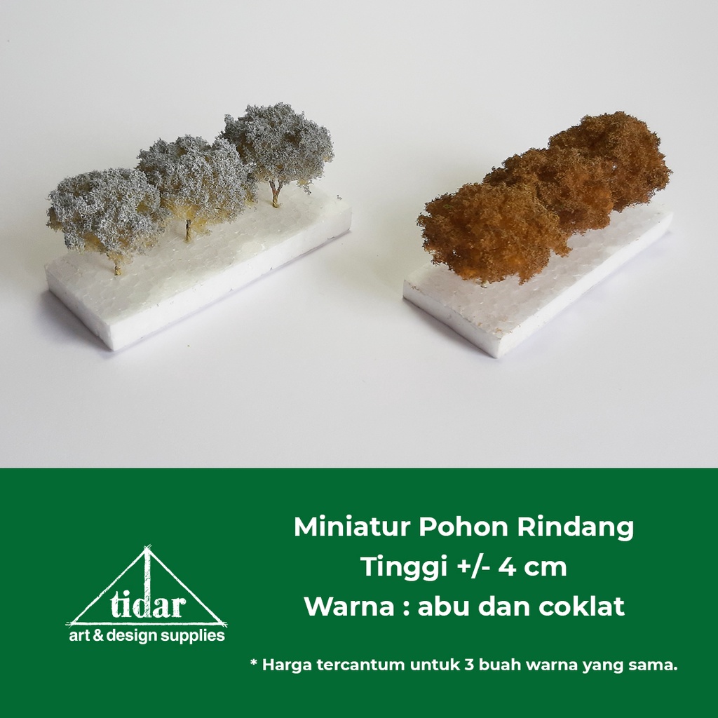 

[MR] MG - Miniatur Pohon Rindang Tinggi 4 CM - Beringin Cabang Abu Coklat