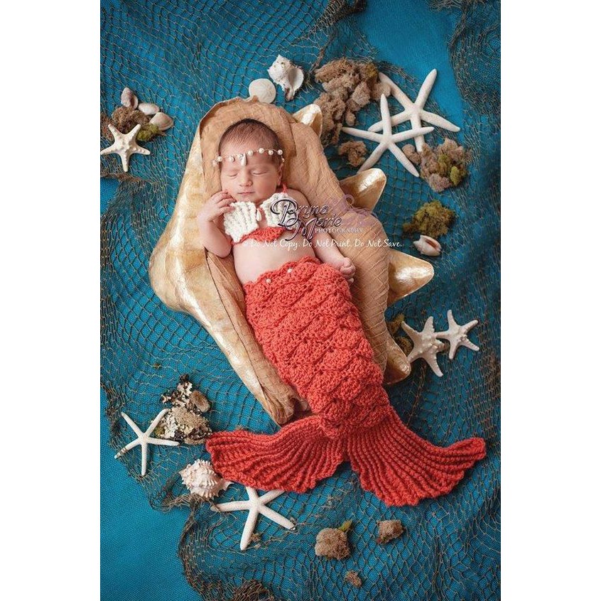 BAJU RAJUT BAYI / COSTUM / PROPERTI FOTOGRAFI / BABY PHOTOSHOOT MERMAID 9