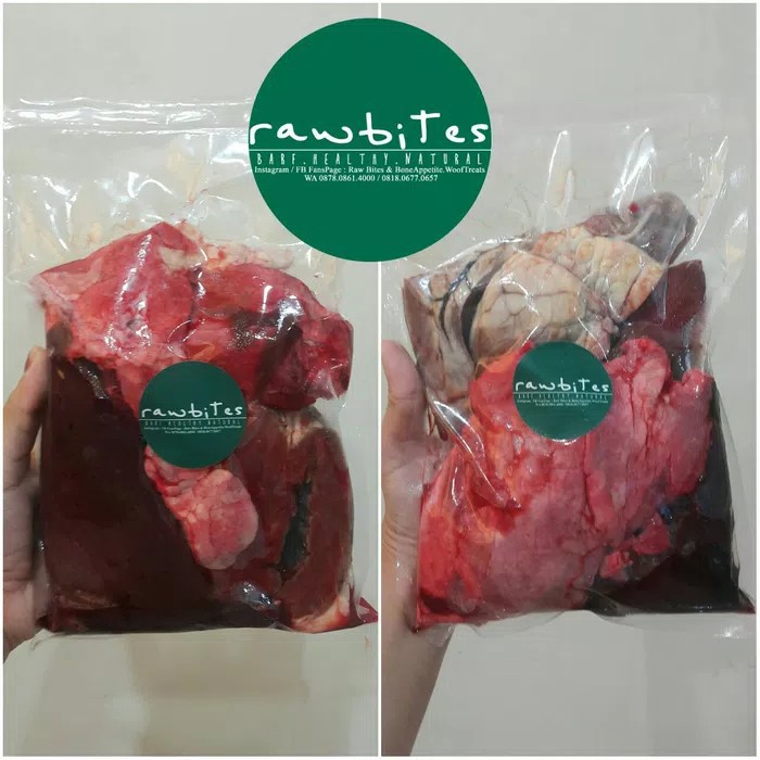 

RAWBITES - BEEF INTESTINE (lungs heart liver) 3in1
