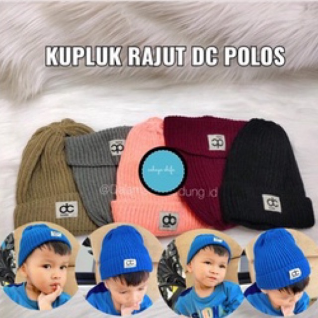 Kupluk Rajut Premium DC KIDS POLOS