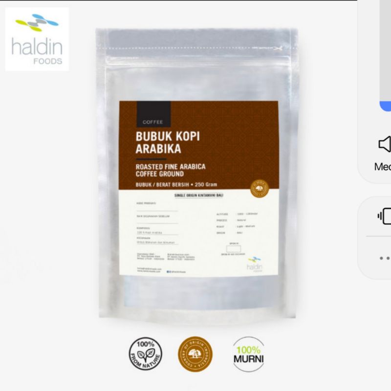 

Bubuk Kopi Arabika 250 gr