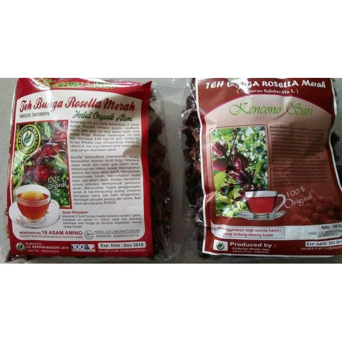 

STOK TERBATAS Teh Rosella Merah 100 Gram MURAAH