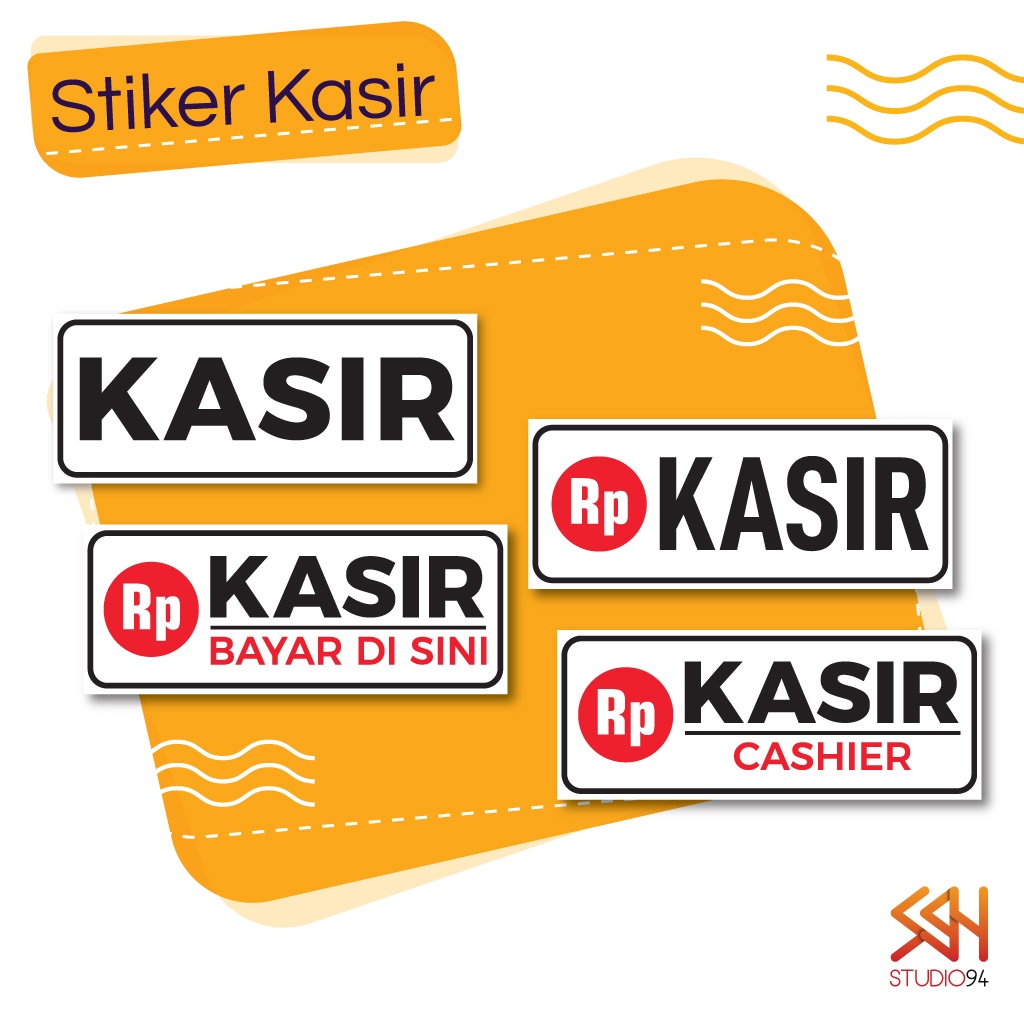 

Sticker Cashier | Stiker Kasir | 25x10 | Vinyl