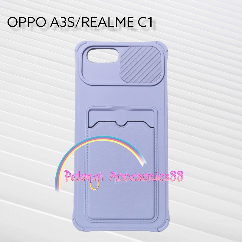 CASE OPPO A3S CASE SOFTCASE SLEDING WARNA WARNI