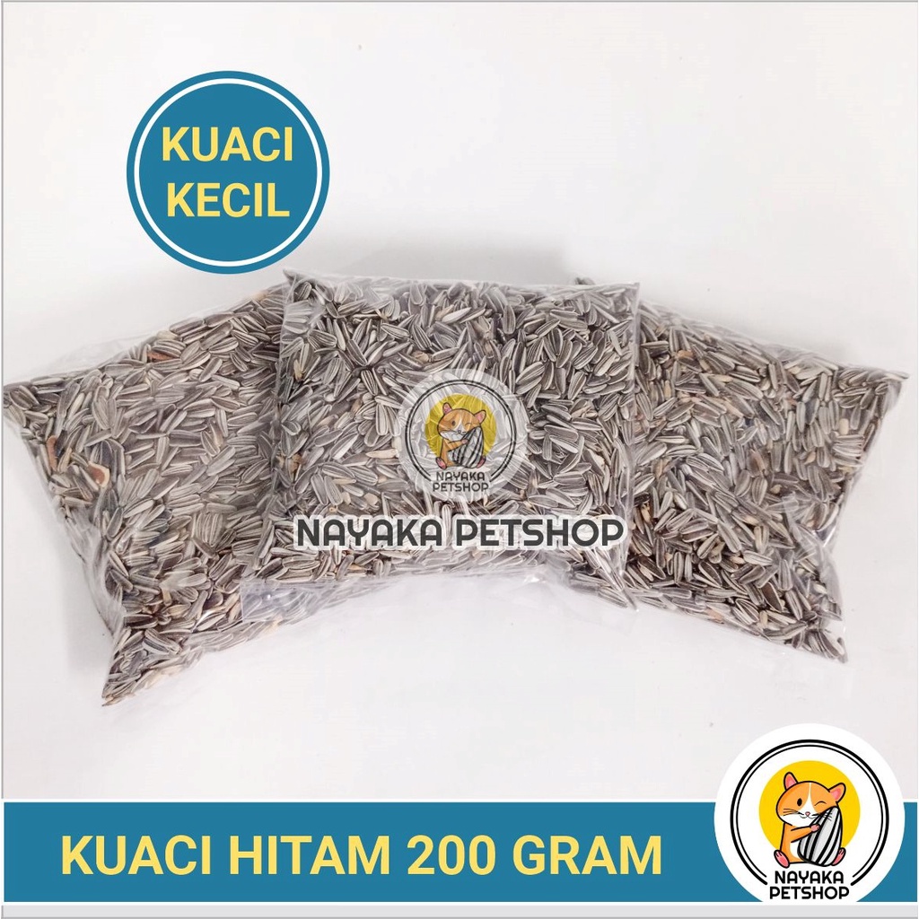 Kuaci Hamster Hitam 200 gr Snack Makanan Hamster Pakan Murah