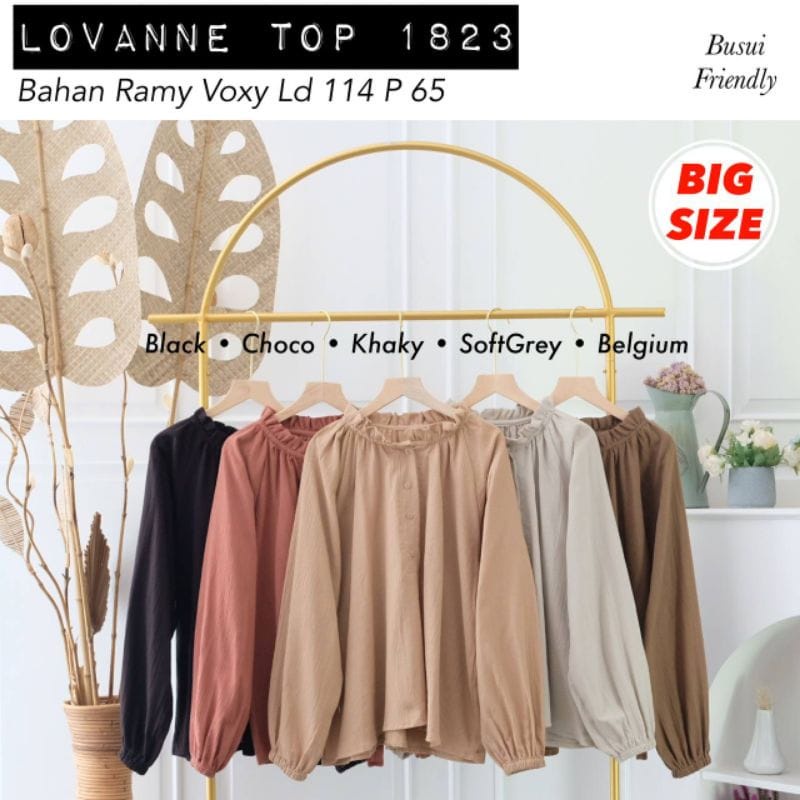 LOVANNE TOP / ATASAN KERJA / BLOUSE / JUMBO