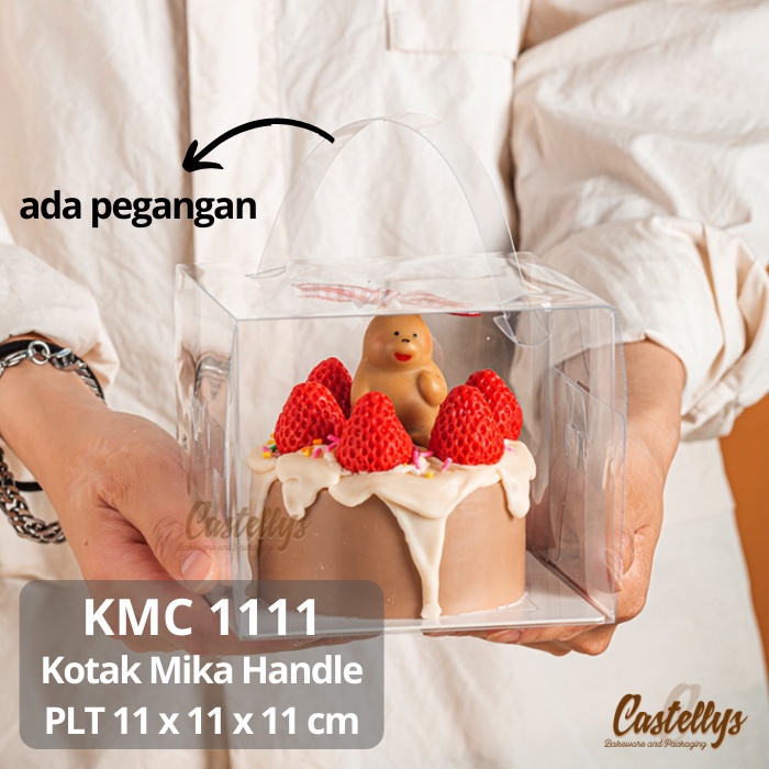 

KMC 1111 10pcs Kotak Box Mika Handle Kue Tart Bolu Cake Pudding