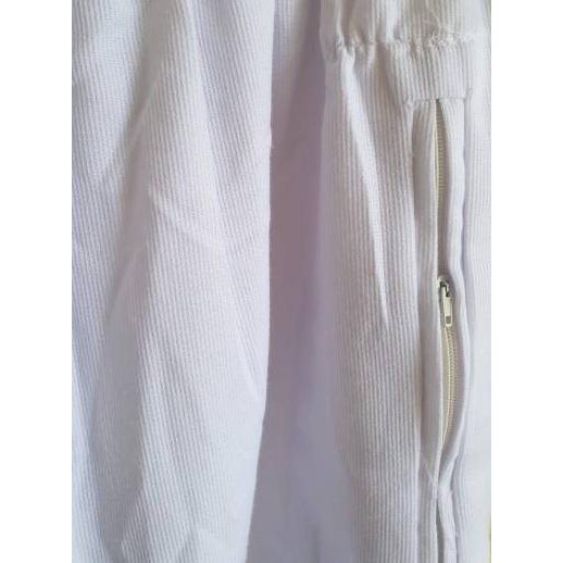 ✪ Celana Panjang Kolor Komprang Salur Kaos Putih / Perlengkapan Haji Umroh Pria Wanita ♂