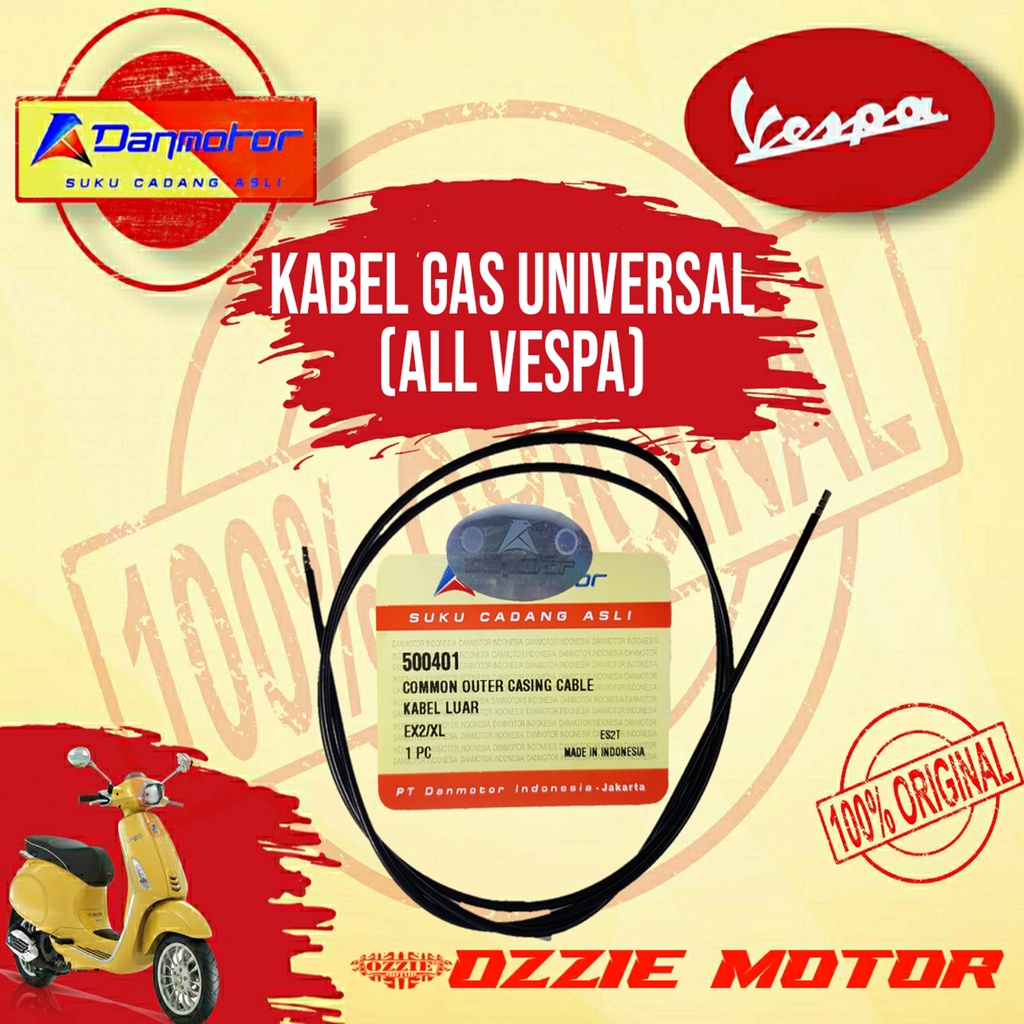 DANMOTOR KABEL GAS LUAR ORIGINAL VESPA MATIC