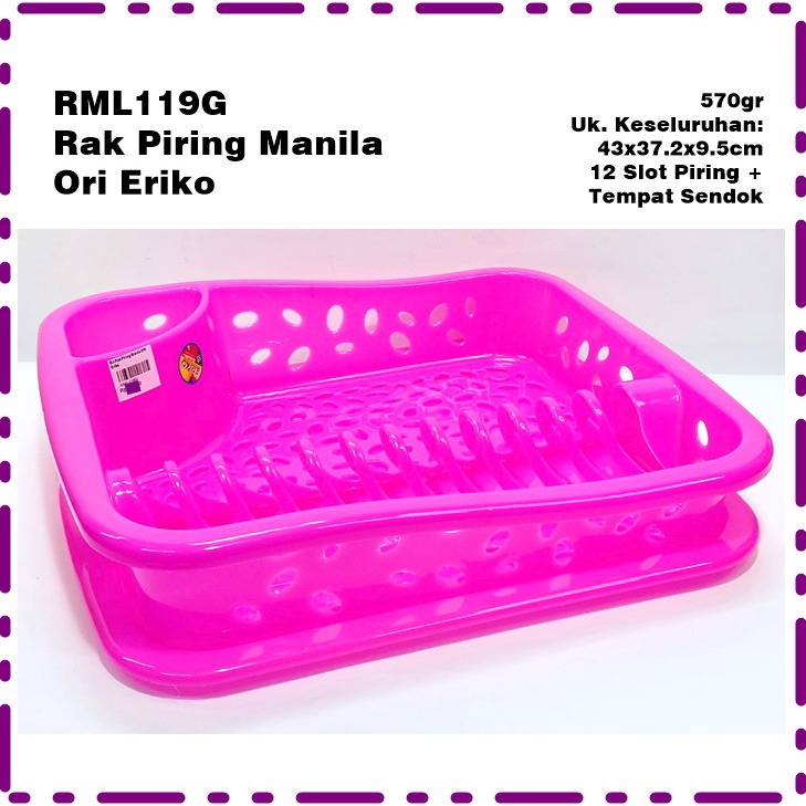 RML119G Rak Piring Manila Ori Eriko