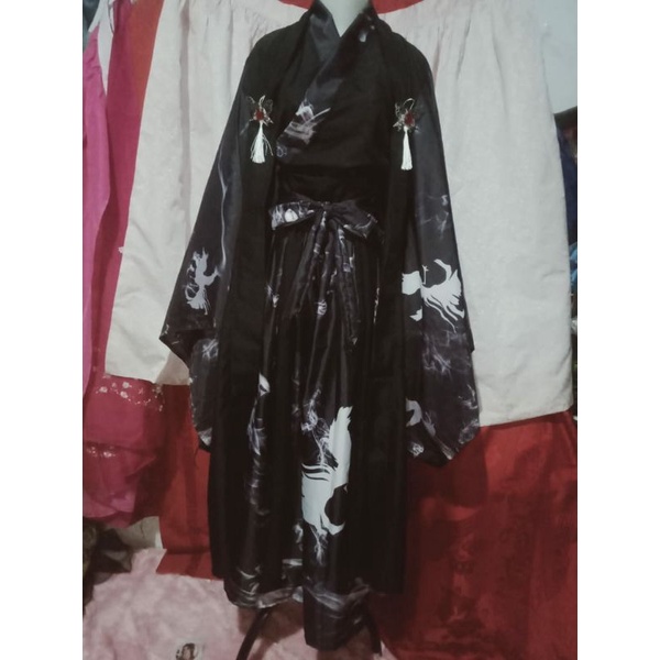 Black Hanfu Smoke Bird - Ancient Chinese Hanfu Male Big Sleeve - TRADITIONAL DRESS - Cosplay - Costume