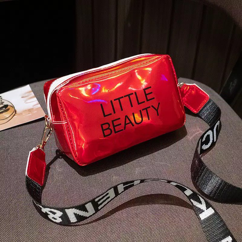 Tas Bahu / Selempang Ukuran Kecil Wanita Strap Lebar dengan Resleting little beauty