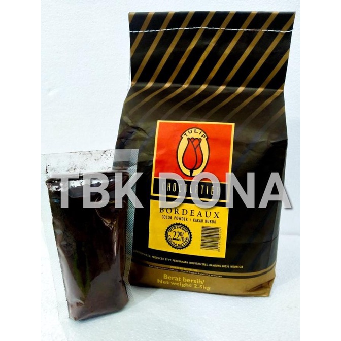 

Big Sale COKLAT BUBUK TULIP NOIR BORDEAUX RE-PACK 100 GR / COKLAT BUBUK HITAM Diskon