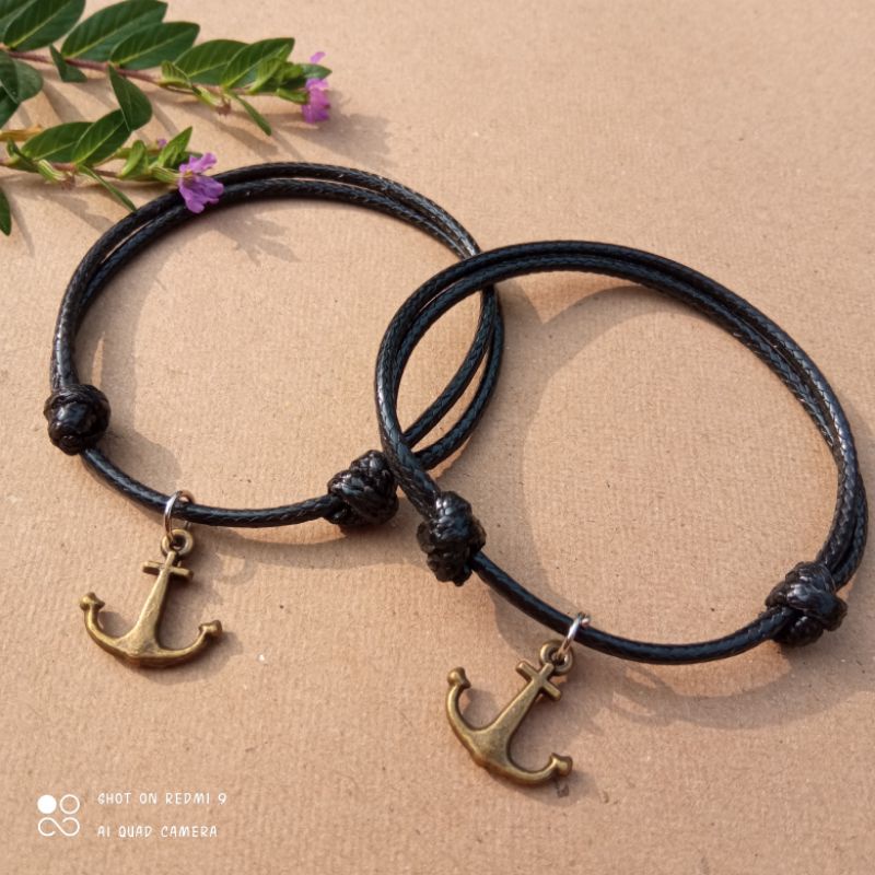 Gelang Korea Bandul Jangkar| Gelang Couple