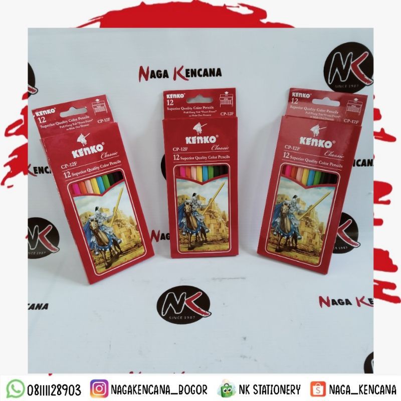 

Pensil Warna/Color Pencil/Colour Pencil Kenko 12 Warna Panjang