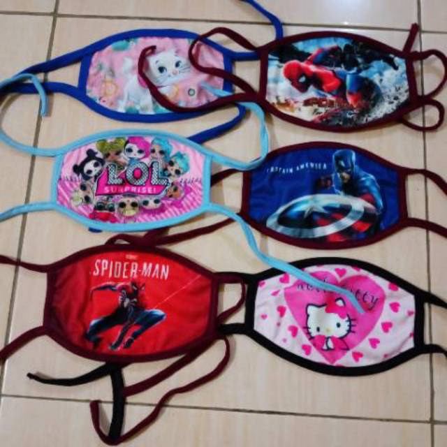 MASKER KAIN ANAK KARAKTER//MASKER MOTOR