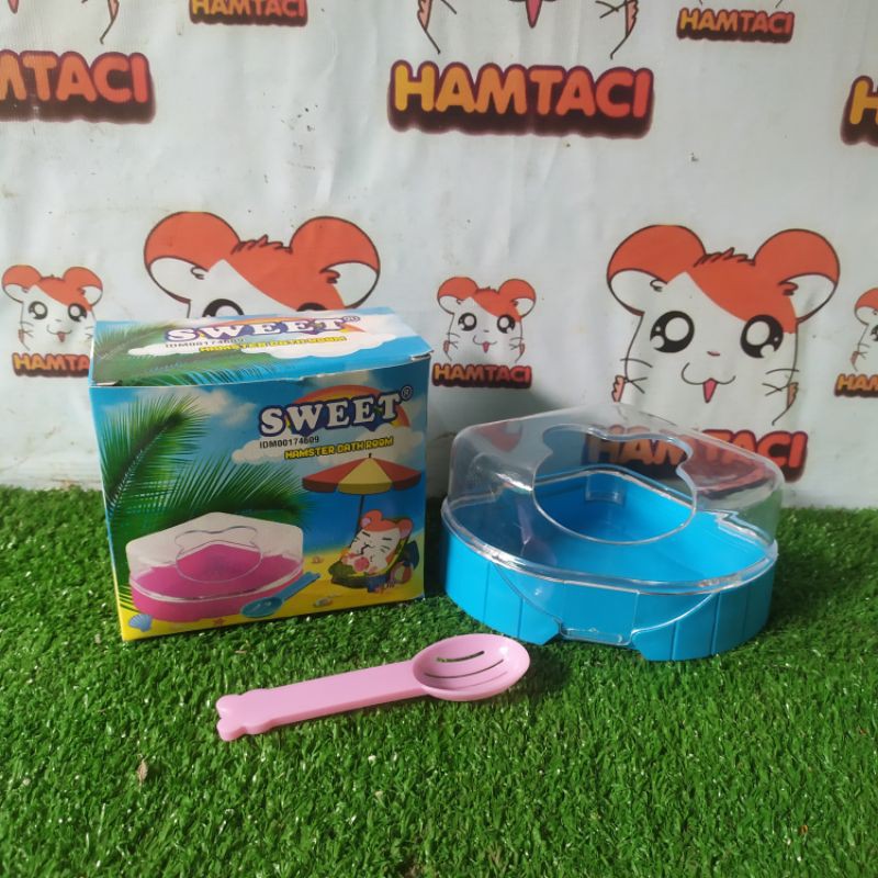 TEMPAT MANDI HAMSTER/GERBIL/SMALL PETS SWEER BATHROOM BY HAMTACI