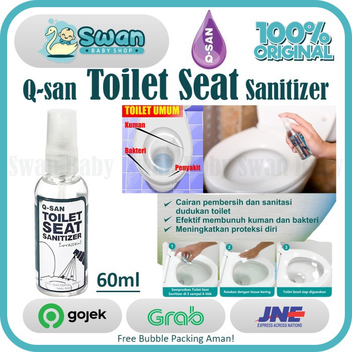 Qsan Q-san Toilet Seat Antiseptik Sanitizer / Pembersih dudukan Toilet