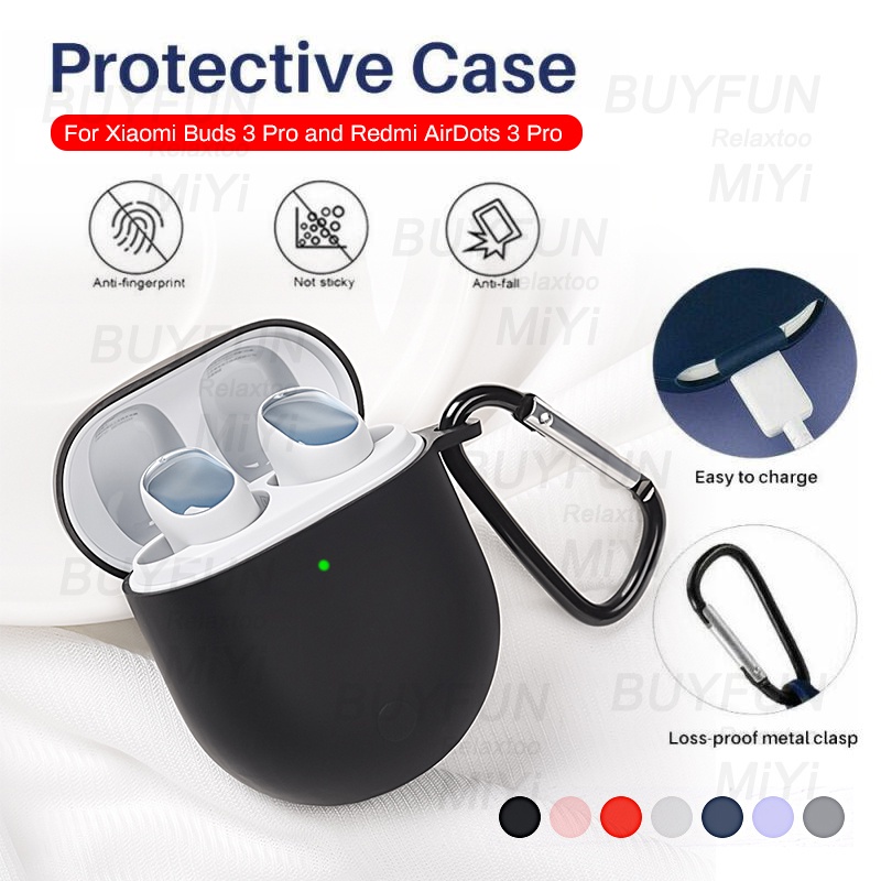 Soft Case Silikon TWS Xiaomi Buds 3 Pro / Redmi Airdots 3 Pro / Poco Buds Pro + carabiner
