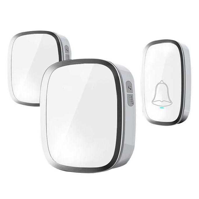 Bel Pintu 2 Receiver Tanpa Kabel Water Proof Wireless Door Bell Bel 2