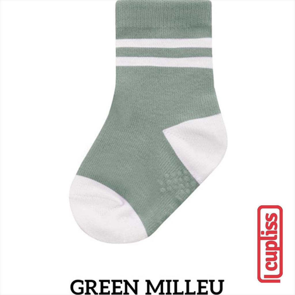 Green Milleu Little Palmerhaus Stripe High Socks Kaos Kaki Bayi