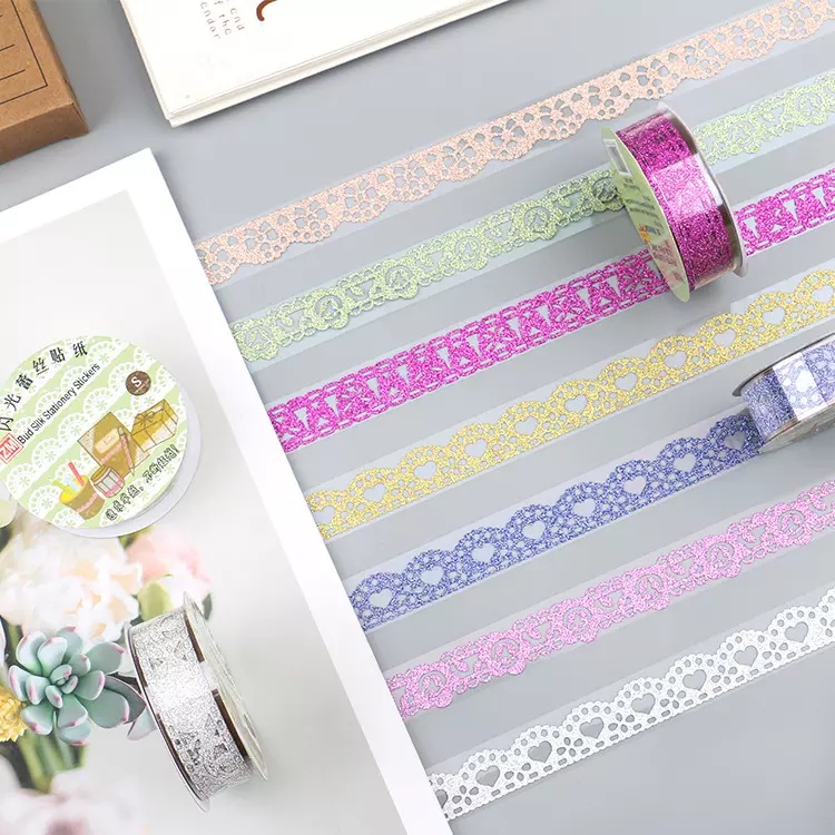 Lace Tape Golden Powder DIY Decorative Stationery Hollow Tape