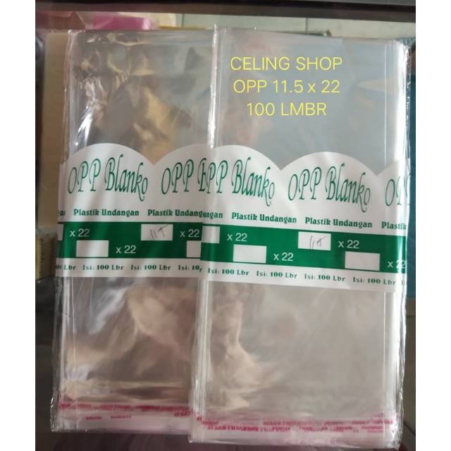 

plastik OPP bening UNDANGAN LEM SEGEL SOUVENIR kue serbaguna 11,5x22 isi 100lmbr