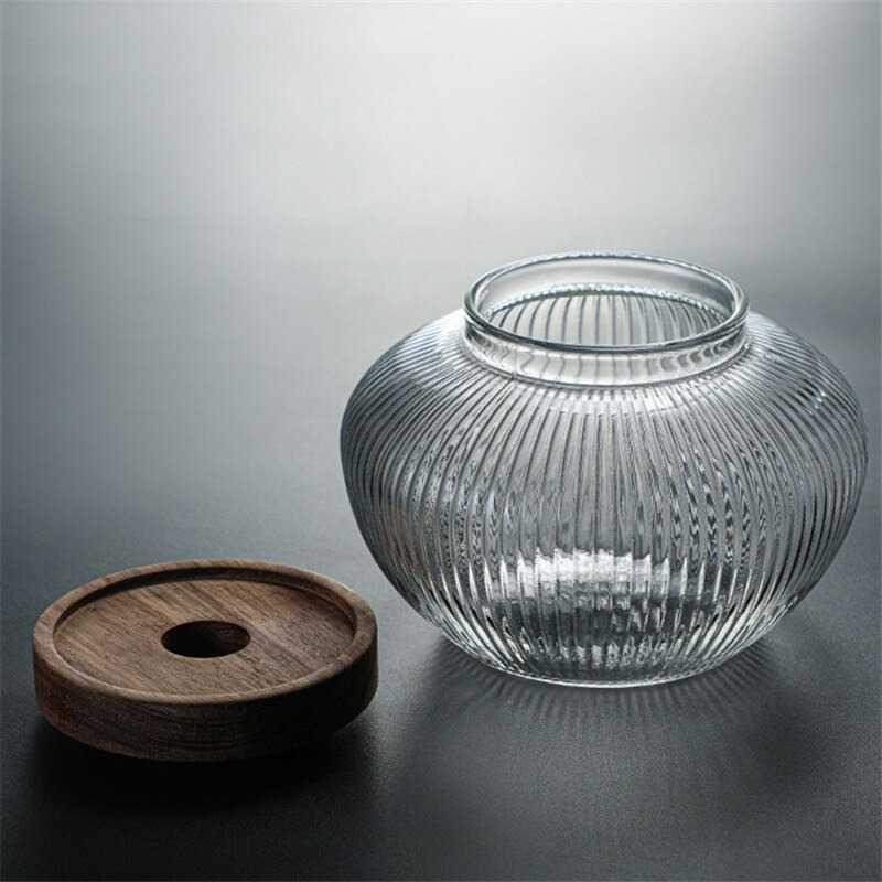 Toples Kaca Penyimpanan Makanan Glass Storage Jar - HC102 - Transparent