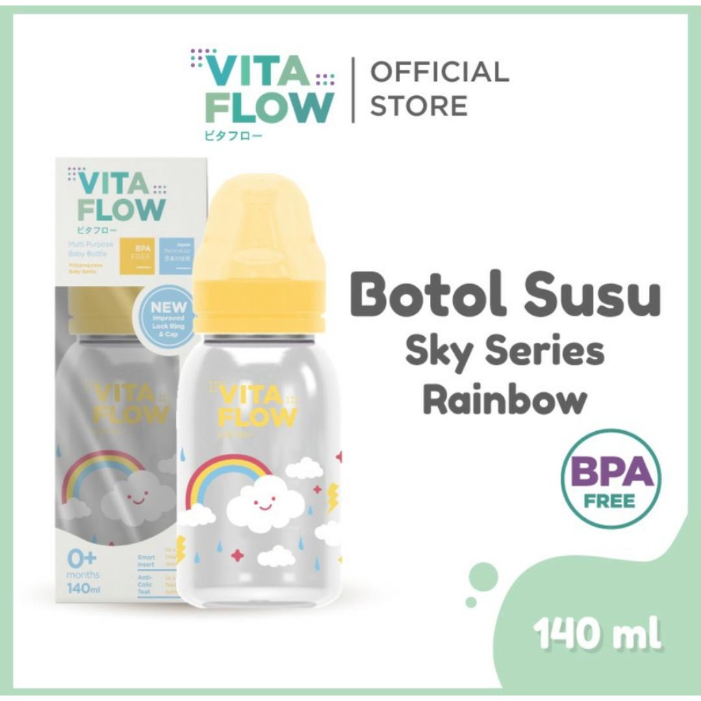 VITAFLOW BABY BOTTLE 140ML / BOTOL SUSU BAYI