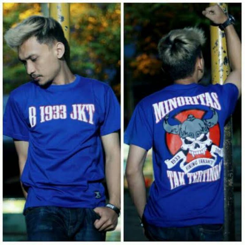 KAOS VIKING JAKARTA B1933 MINORITAS TAK TERTINDAS BAHAN TEBEL ADEM LEMBUT SABLONAN TIMBUL