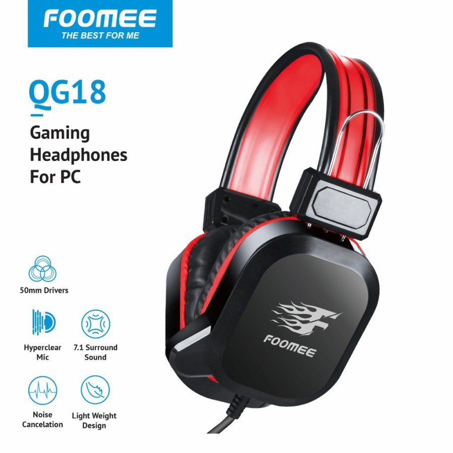 Headphone Gaming FOOMEE QG18 Headset Gaming Stereo With Mic