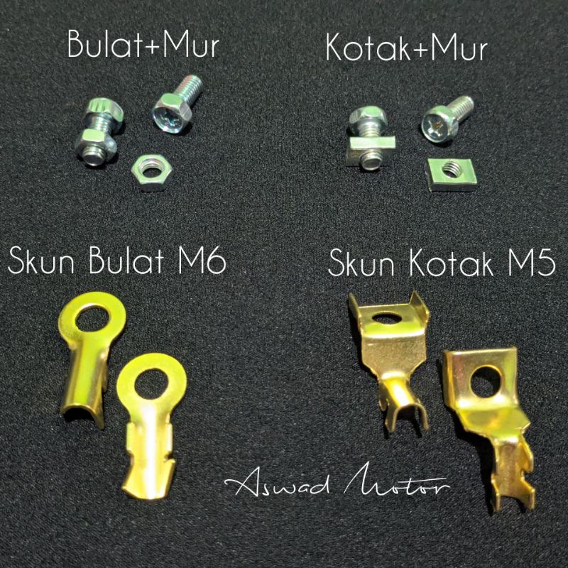 Jual Baut Aki Bulat/ Baut Aki Kotak Kering / Baut Accu Bulet Basah
