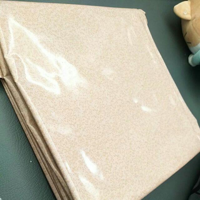 Perlak Lantai Meja Lebar 1,5m Karpet Vinyl Finil Motif Bercak Polos Bintik Hijau Abu Pink Murah