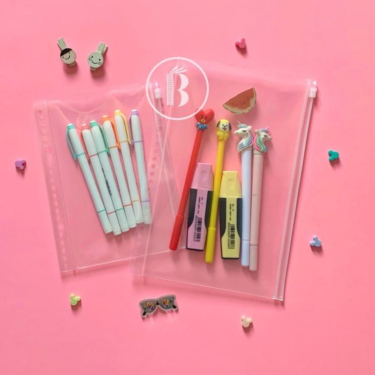 

Ready REPIQ Bindermu Zipper Premium Ziplock Binder multiholes pocket size 20ring A5 26ring B5 44 Ser