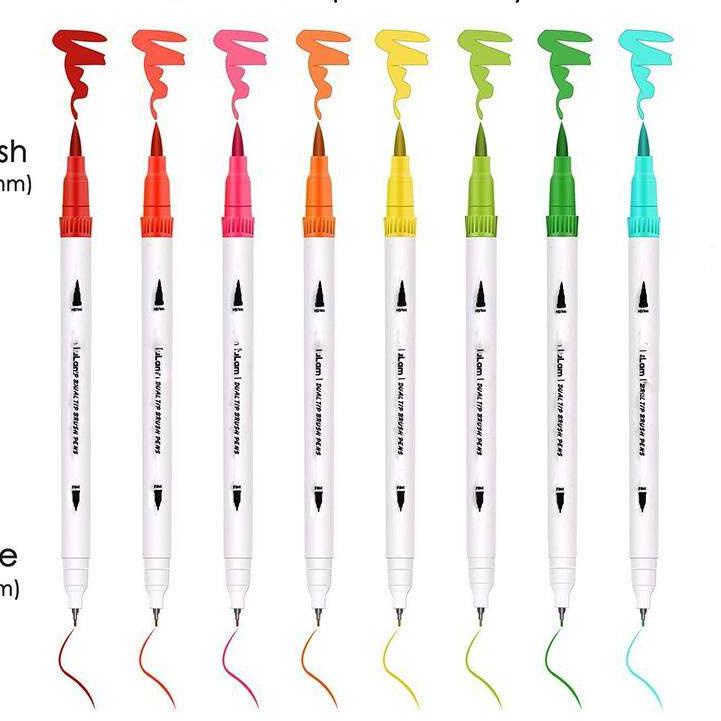 

Terbaru.. Slayershop Dual Tip Pulpen Sikat 24/48/60/100Warna Sketsa Menggambar Manga Dual Head spidol Warna Air Pena untuk Menggambar Animasi Mewarnai Books Desain Perlengkapan Seni