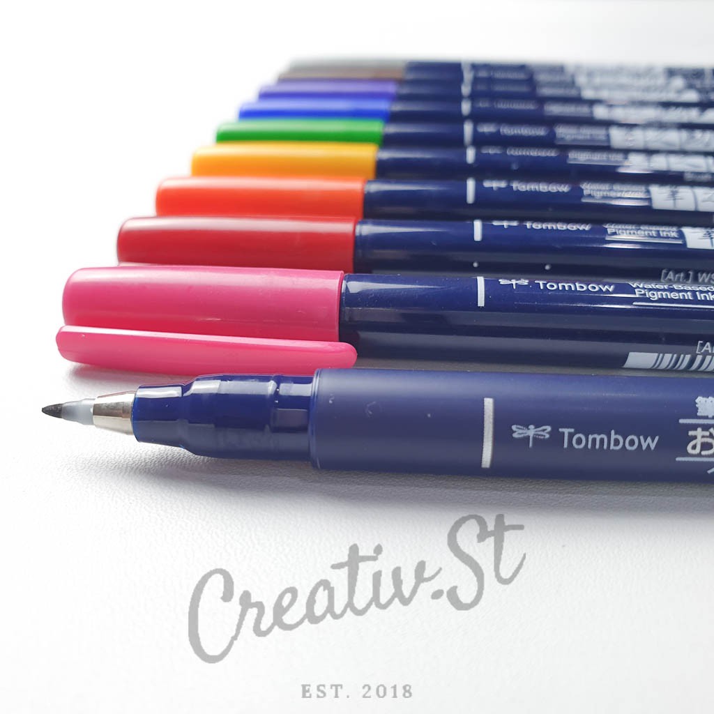 

HJK TOMBOW Fudenosuke Brush Pen Hard Tip Spidol Kaligrafi