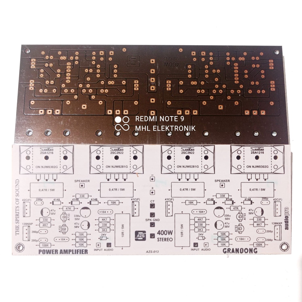 PCB Power Amplifier 400W Stereo SANKEN Stereo SAFARI Stereo Grandong Stereo AZS-013